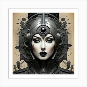 Rostro Mujer Del Futuro Art Print