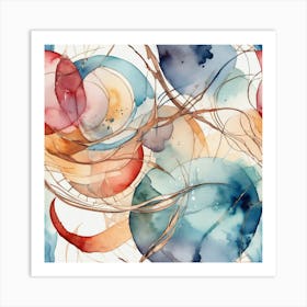 Abstract Background Watercolor Trending On Artstation Sharp Focus Studio Photo Intricate Detail Art Print