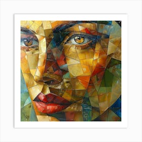 Mosaic Woman Art Print