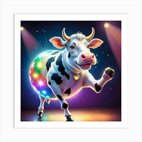 Cow In A Ball Art Print