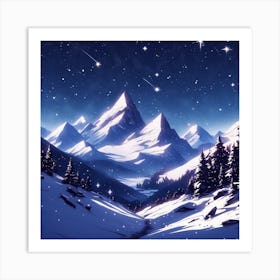 Snowy Mountains 4 Art Print