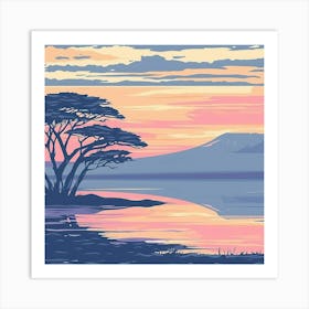 Sunset In Kenya 5 Art Print