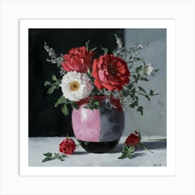 Roses In A Vase 1 Art Print