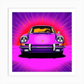 Purple Porsche 911 Affiche