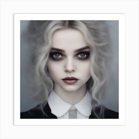 Gothic blonde Beauty Art Print