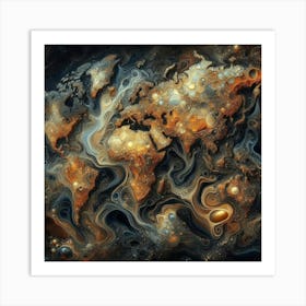 World Map 4 Art Print