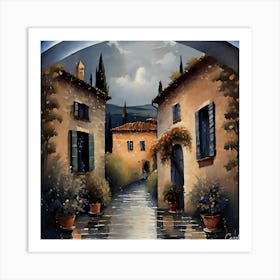 Summer Rain In Tuscany Art Print