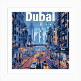 PostCard Artwork Dubai Art Print