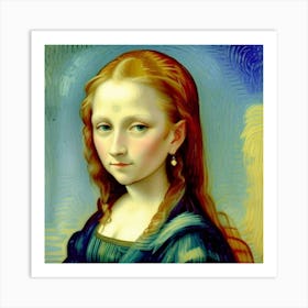 The Young Mona Lisa A Timeless Portrait Art Print