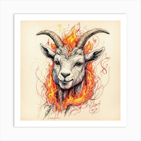 Goat Head 17 Art Print