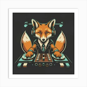 Fox Dj Art Print