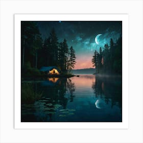 Night In The Forest Art Print