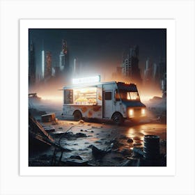 Futuristic Ice Cream Truck Art Print