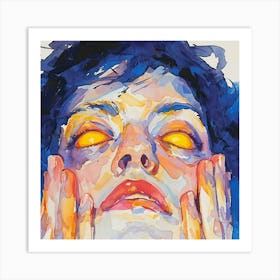 Woman With Yellow Eyes Art Print