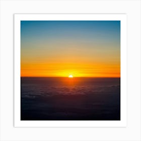 A Serene Tranquil Documentation Of Nature Capturing The Splendor Of Day Turning Into Dusk The Sky (4) Art Print