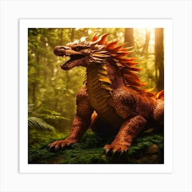 Dragon In The Forest Art Print