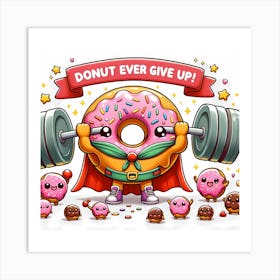 Donut Ever Give Up 1 Art Print