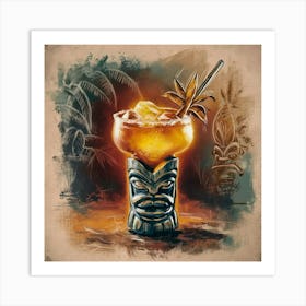 Tiki Cocktail 1 Art Print