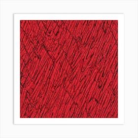 Red Abstract Painting Art Print