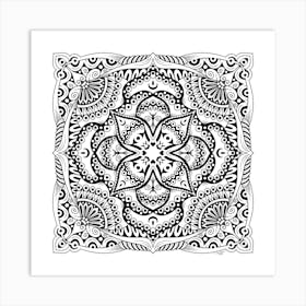 Hand Drawn Mandala Art Print