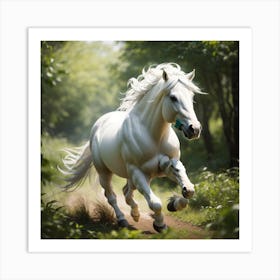 Beautiful White Horse 1 Art Print