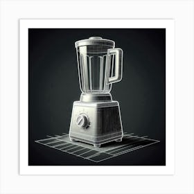 Kitchen Simple Blender Art Print Art Print