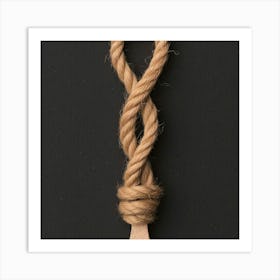 Rope On A Wooden Spoon Art Print