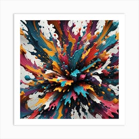 Colorful Paint Splash 17 Art Print