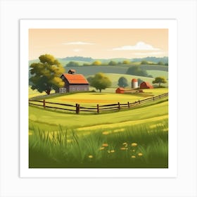 Farm Landscape 3 Art Print
