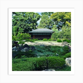 Garden Temple In Kyoto, Japan Art Print