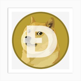 Dogecoin Cryptocurrency Dash Digital Currency Doge 275745e6eacc Art Print