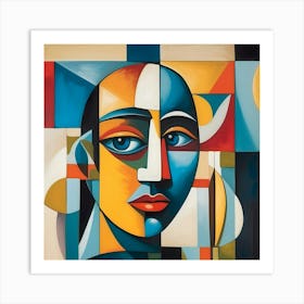 Abstract Of A Woman's Face 6 Art Print