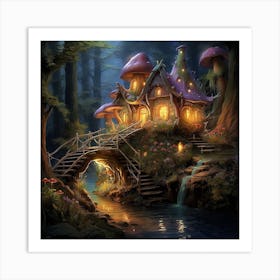 Fairy House In The Forest Art Print