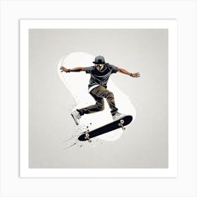 Skateboarder Art Print
