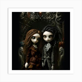 The Goth Couple Art Print