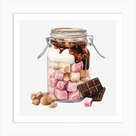 Jar Of Marshmallows 1 Art Print