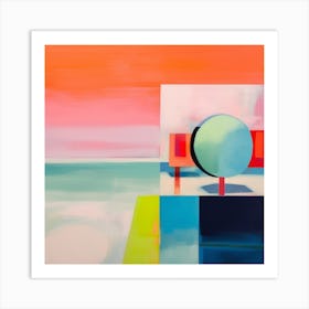 Geometrical Forms Abstract Colorblock Beach 12 Art Print