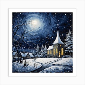 Nostalgic Christmas Stroke Dreams 1 Art Print