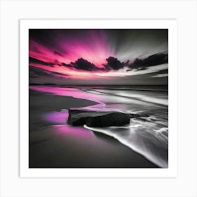 Sunset On The Beach 16 Art Print