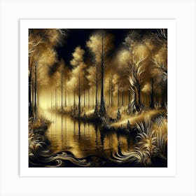 Golden Forest 11 Art Print