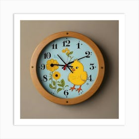 Chick Wall Clock 1 Art Print