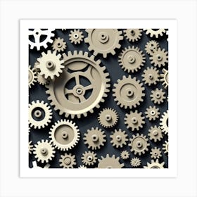 Gears Background 13 Art Print