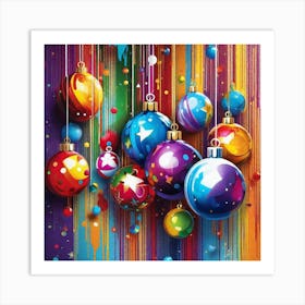 Christmas Balls 4 Art Print