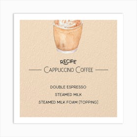 Cappuccino Coffee 1 Art Print