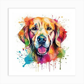 Golden Retriever Painting 9 Art Print