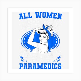 Paramedic Women Emergency Medical Technician Ambulance Art Print