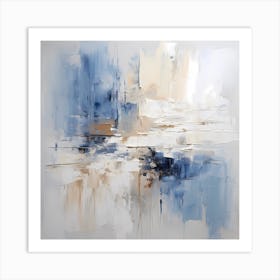 AI Azure Whispers Waltz Art Print