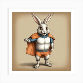 Bunny Superhero Art Print