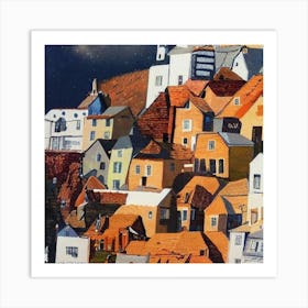 Houses On The Hill Art Print