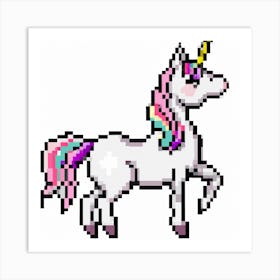 Unicorn Pixel Art Print